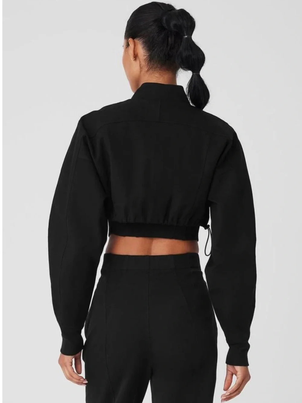 Alo On Point Cropped Moto Jacket Black Small Great Condition!